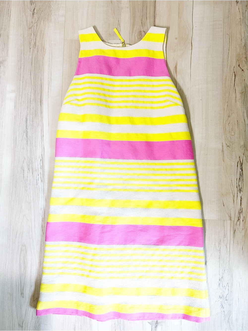 LOFT Sleeveless Stripe Mini Dress in Pink, Yellow & White